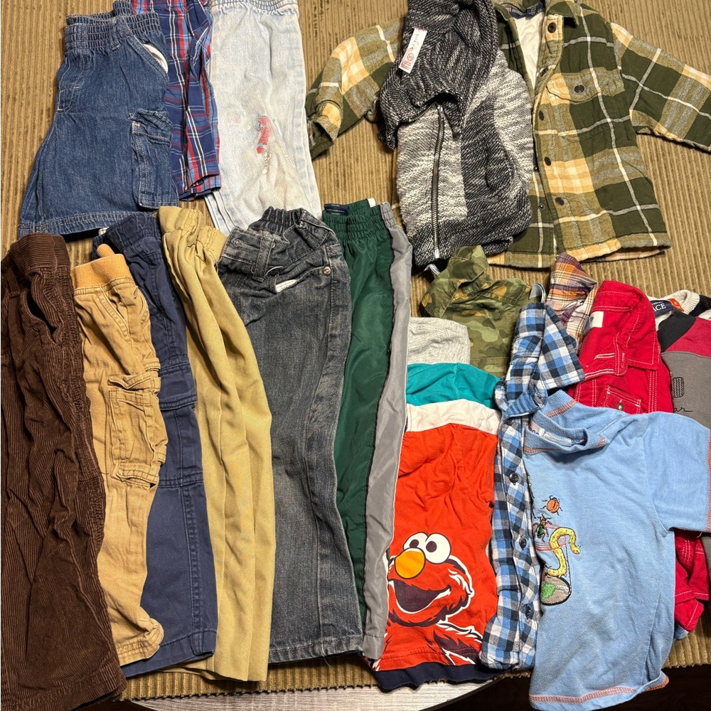 Bundle 21 Pieces Of Boys 24 Months - 3T  Clothing Shirts Shorts Pants